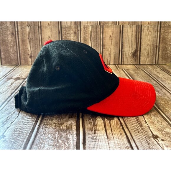Cincinnati Reds Hat Cap Nike Team 100% Wool Mens Red Black Two Tone MLB Baseball - Picture 7 of 10